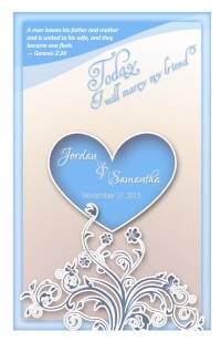 Wedding Program Cover Template 9B - Version 1